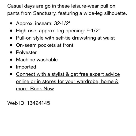 Sanctuary day to day  wide leg pant Size L - Picture 2 of 7